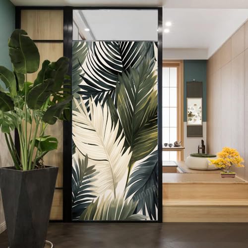 Vinilo decorativo para ventana de vidrio translúcido tropical miniatura 4
