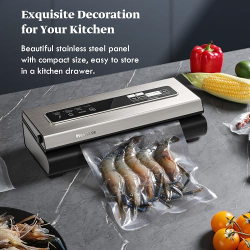 Image of Mesliese 90kPa Vacuum Sealer Dry /Moist Modes 2 Bag Rolls & 5 Pre-cut Bags