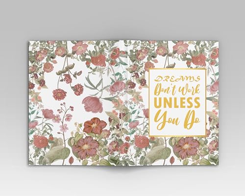 Image of AccuPrints Premium Soft Bound Notebook Diary for Girls and Women (A5,192 Ruled Pages with planner, 80 GSM) (Flower Perfect)