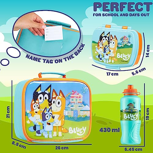 BlueY 3-tlg Kühltasche für Kinder Isolierte Kühltasche Mini mit Lunchbox und 430ml Wasserflasche Lunch Box