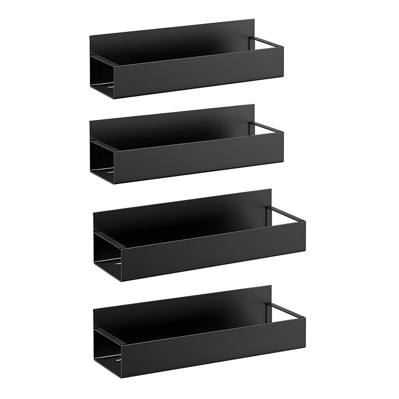 carotoe Strong Mounted Shelf for Kitchen Bathroom Organization ABS Construction Includes Fall Feature Space Saving Refrigerator Shelf