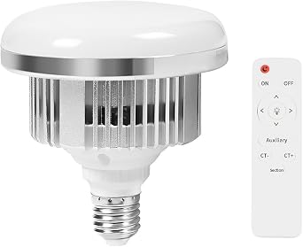 85W LED Photo Light Bulbs E27 Base Lamp with Remote Control Dimmable Daylight Bulb, LED Photo Studio Lamp Saving for Reflector and Photo Studio Softbox Home