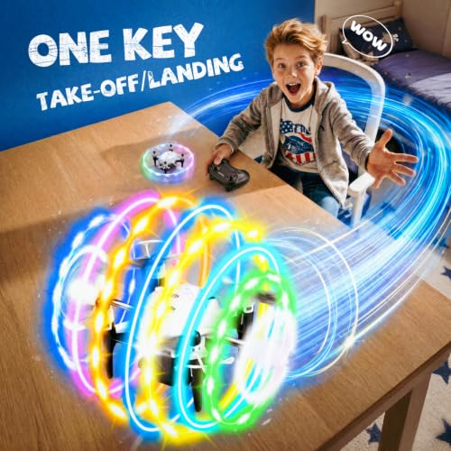 Image of Veeniix Drone for Kids 360 RGB Rotation RC Quadcopter Altitude Hold