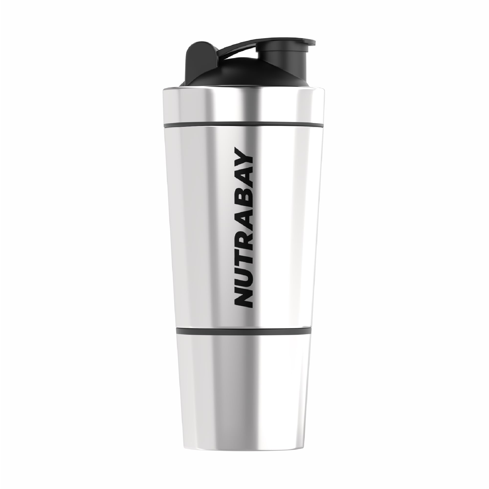 Nutrabay Single Cup Silver Steel Shaker Bottle - 600 ML (B0D5R8YC7J) Amazon Price History, Amazon Price Tracker
