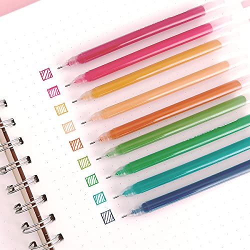 Set de 9 bolígrafos gel de colores 0.5mm miniatura 7
