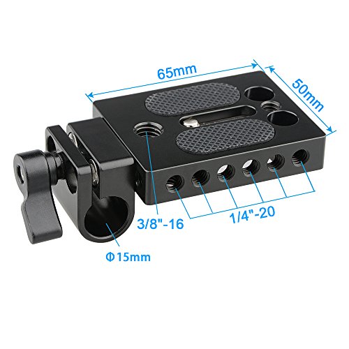 Image of CAMVATE Mini Mounting Plate Rod Clamp for 15mm Rod Support DSLR Rig - 1749