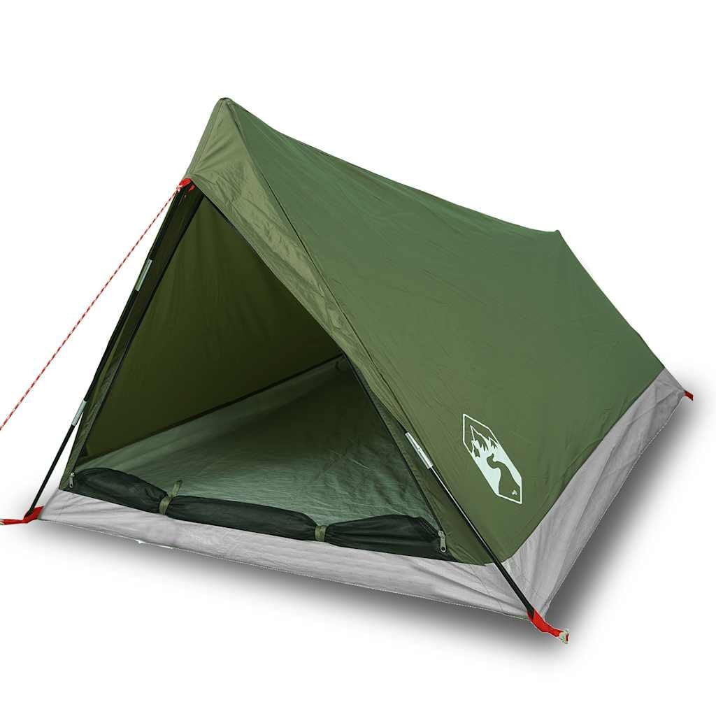 Tenda da campeggio per 2 persone, verde oliva, impermeabile, pop-up per 2 persone, in poliestere leggero, portatile, con rivestimento in poliuretano, 212 x 132 x 90 cm, ideale per campeggio, spiaggia