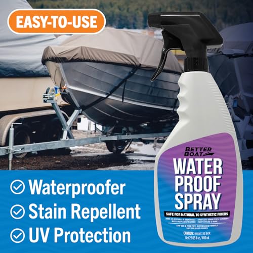Image of Fabric Waterproof Spray, 22 Fl Oz Heavy Duty Protector and Repellent | Outdoor Marine Canvas, Boat Tops, Vinyl Seats, Tents, Clothing, Boots, Jackets, and Clothes