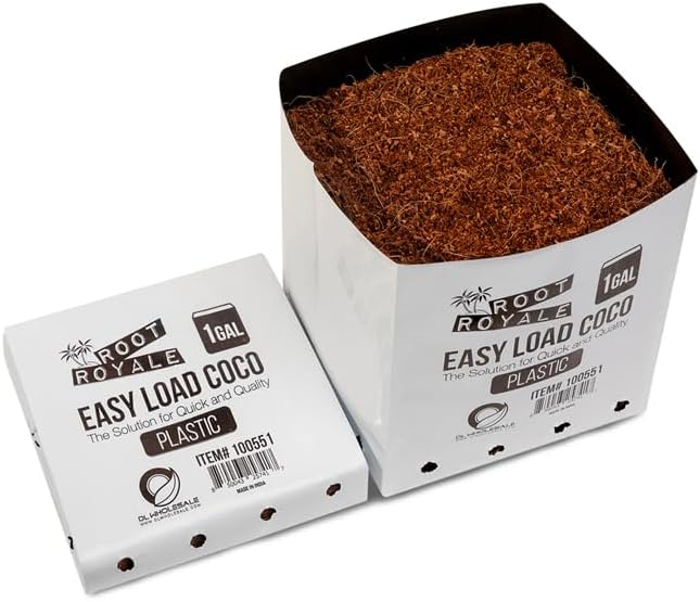 DL Wholesale Root Royale Easy Load Coco Coir Plastic Grow Bags 1 Gallon 64-Pack