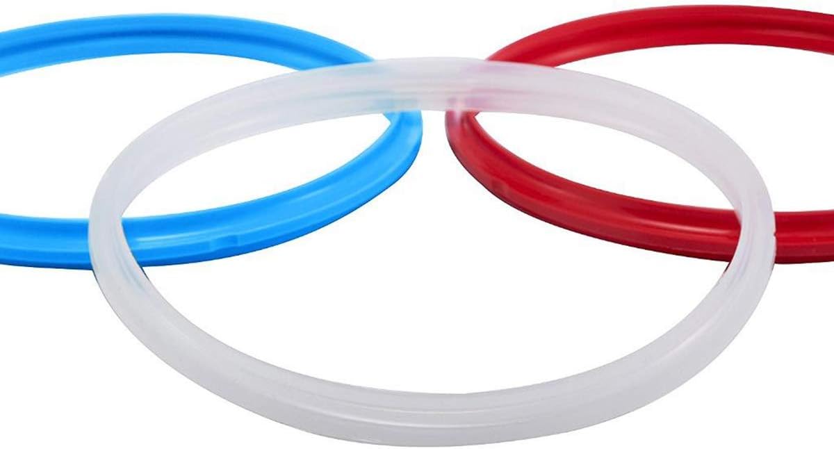3 Pack Silicone Sealing Ring for Pressure Cooker 5 & 6Qt - Silicone Seal Gasket Replacement Fit for IP-DUO60, IP-LUX60, IP-DUO50 (White)