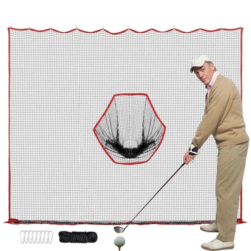 Filet de golf ultra résistant à poches de cible, barrière multi-sport pour entraînement extérieur