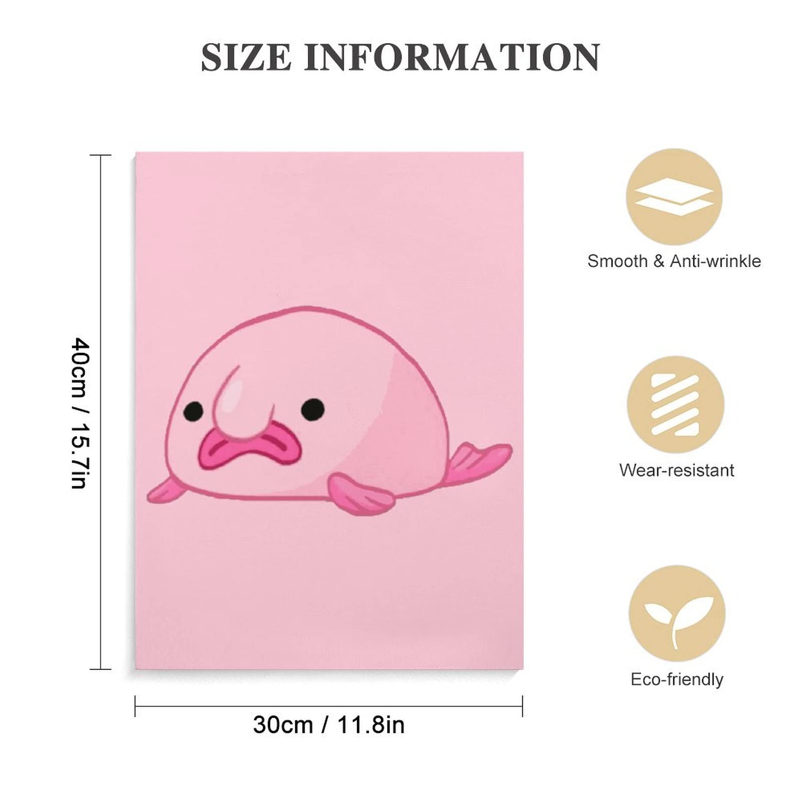Amazon.com: Nudquio Pink Blob Fish Blobfish Canvas Poster Hanging