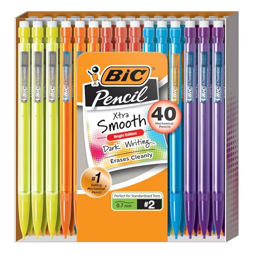 Porte-mines BIC Xtra lot 40 critérium pointe moyenne 0.7mm mine HB écriture fluide