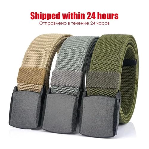 Ceinture élastique sans métal à boucle nylon robuste et extensible - 7