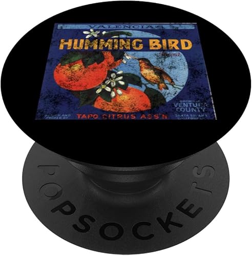 Miniatura 1 de Humming Bird Brand Vintage Citrus Label PopSockets Standard PopGrip