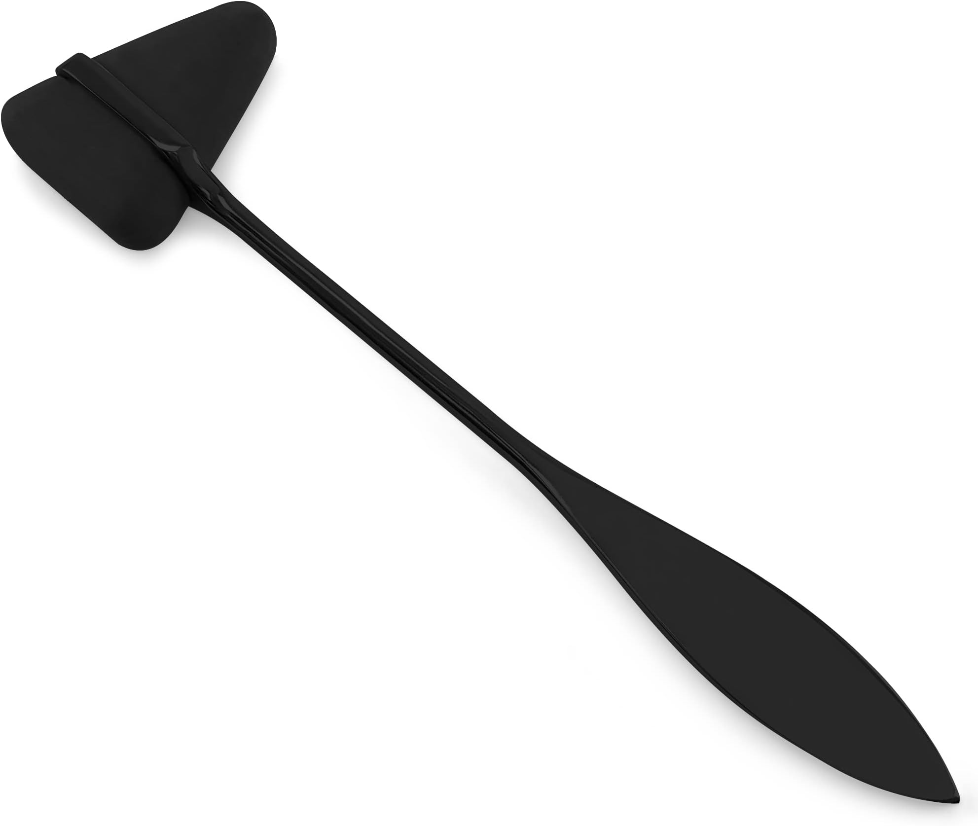 Taylor Tomahawk Reflex Hammer – 8" Chrome-Plated Handle, Durable PVC Bumper, Stainless Steel, Accurate Reflex Testing Tool for Medical Professionals - Black