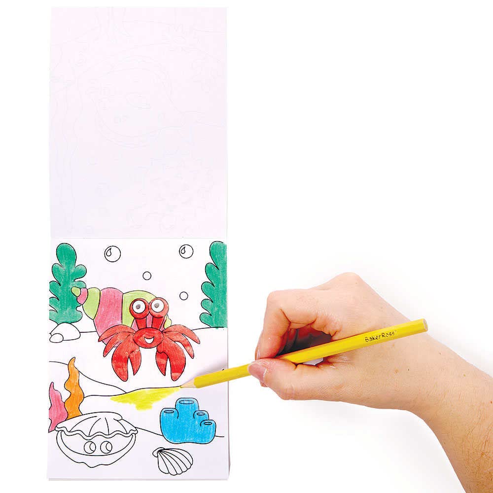 Baker Ross Mini Livre de Coloriage Vie Marine - Lot de 12, Activites pour Enfants