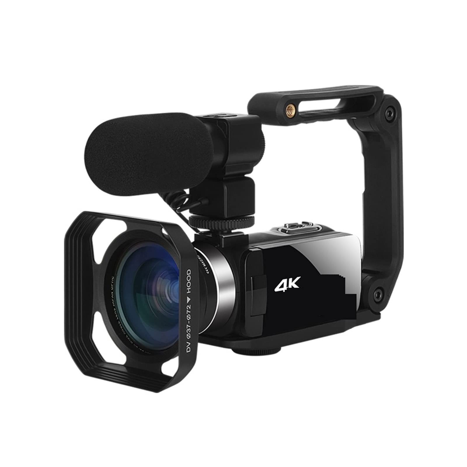 Cámara de Video, Full 4K UHD Cámara Digital Stream Camera Vlog Videocámara 18X 48MP Grabadora de Video Webcam Time Lapse(128G SD Card,with Lens Mic)