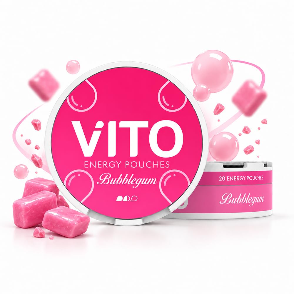VITO Caffeine Energy Pouches - Bubblegum 120mg, 20 Ct, Sugar-Free, Zero-Cal — Amazon image 4