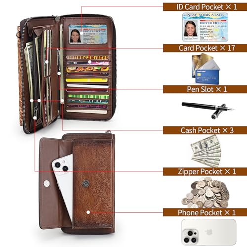 Image of Crossbody Bags For Women, Wristlet Wallet Phone Purse Shoulder handbags Multi-Function Small Clutch Card Holder