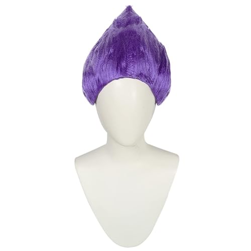 Miniatura 2 de ANOGOL Gorro de pelo + peluca de cosplay morada para disfraz de fiesta de Halloween para anime cosplay pelucas para adultos, pelucas sintéticas