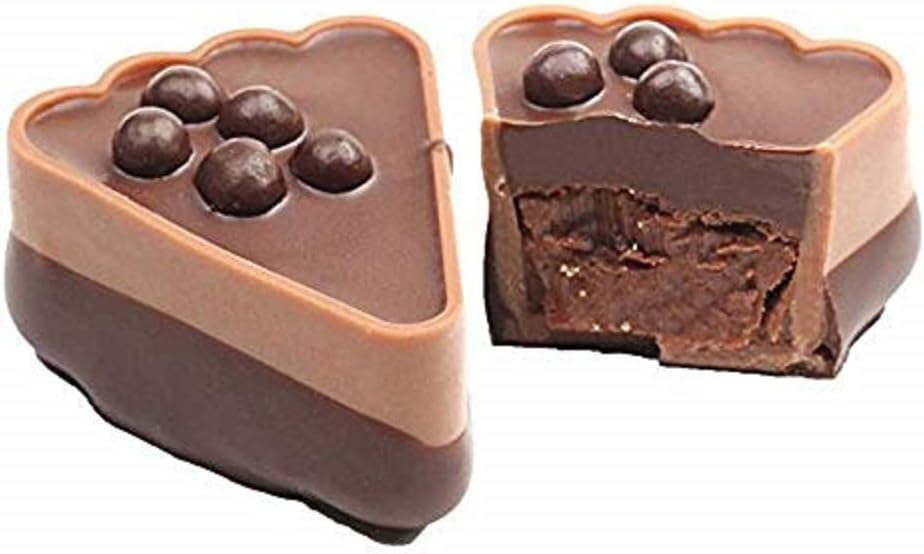 Ickx Dark Chocolate Ganache with Chocolate Pearls Slice, 1 kg