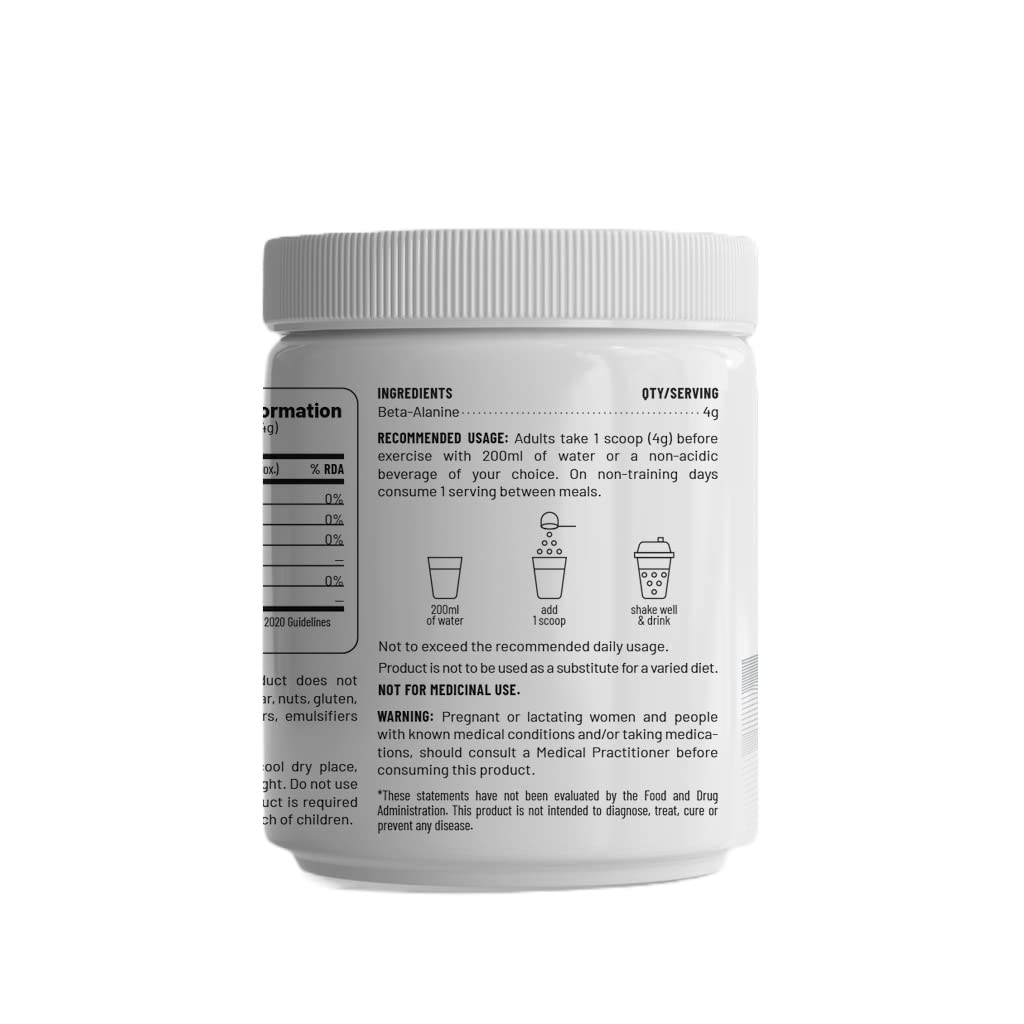 Integrated Beta-Alanin 4G | Display power energy endurance and muscle pH | Single component, tasteless and caffeine free exercise. 62 servings, 250 grams Integrated Beta-Alanin 4G | Display power energy endurance and muscle pH | Single component, tasteless and caffeine free exercise. 62 servings, 250 grams
