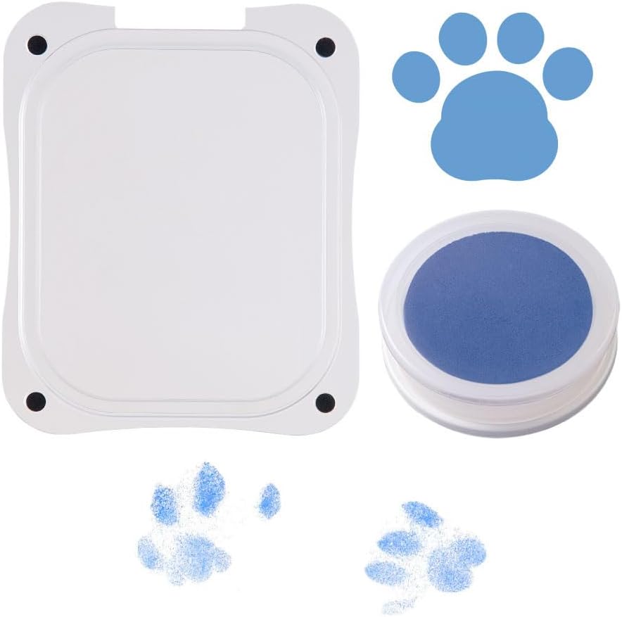 Artline PETATTI Pet Paw Print Impression Kit, Dog Print Ink Pad, 3-5/16” x 2-9/16”, Light Blue Dogs & Cats Paw Print Kit, for DIY Printing & Stamp Projects
