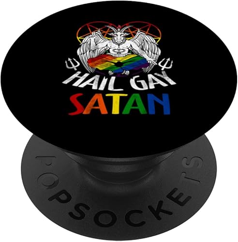 Hail Gay-Satan LGBT Goth Gay Pride Baphomet Celebra PopSockets LGBT intercambiables PopGrip