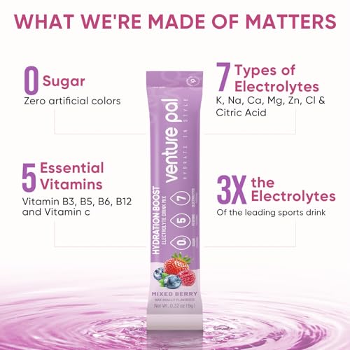 Image of Venture Pal Sugar Free Electrolyte Powder, Liquid Daily IV Hydration Packet