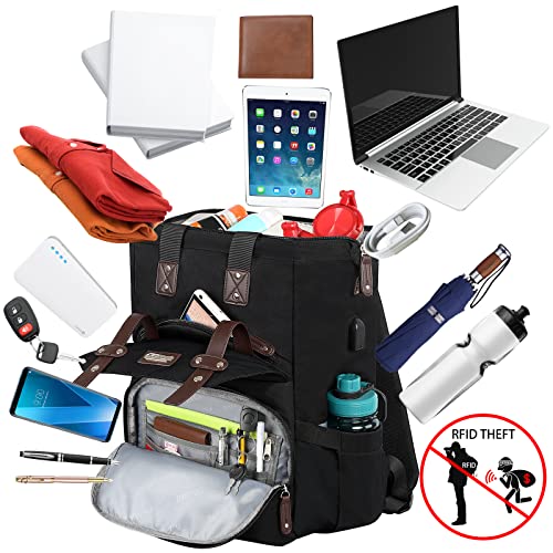 Travel-Laptop-Backpack-Doctor-Teacher-Work-RFID-Anti-Theft-Durable-Laptops-Backpack-with-USB-Charging-Port-Water-Resistant-Wide-Open-College-School-Computer-Bag-for-Men-Women-173-Inch