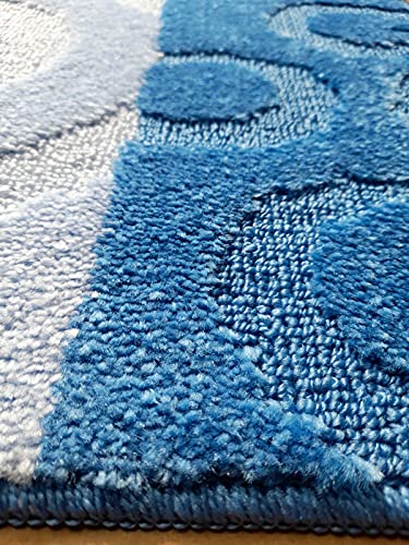 oKu-Tex Design Badematte Antirutsch Set 2 Teilig, rutschfest & waschbar, Badvorleger 60 x 100 cm für das Badezimmer, WC… – Bild 4