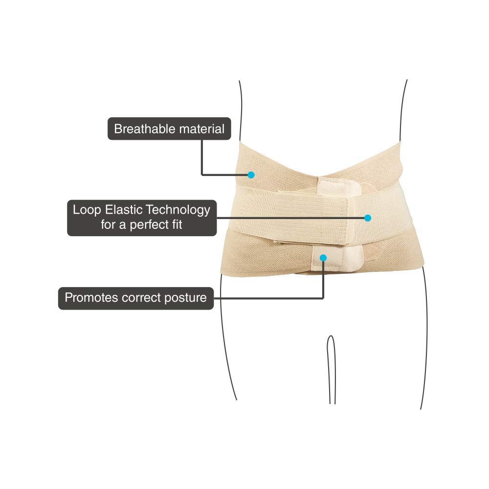 Mochilero | Cinturón de soporte para la espalda | Alivio del dolor de espalda - Aparato de grado médico para el dolor crónico con doble movimiento. Marca de confianza desde 1963 - UNISEX