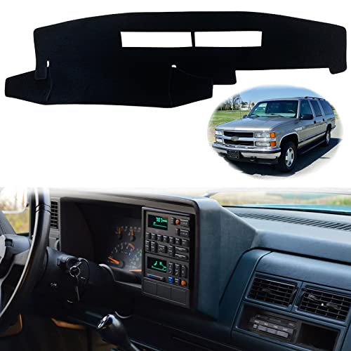 Inuboxes Dashboard Dash Board Cover Mat Pad Carpet Non-Slip Custom Compatible With Chevy Chevrolet/Gmc Sierra C1500 C2500 C3500 K1500 K2500 K3500 Pickup Truck Yukon/Chevy Blazer Suburban (Black Trim) #TOP6