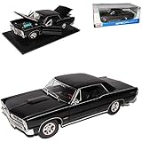 Modell ist Neu und OVP Maisto Pontiac GTO 1965 Coupe Hurst Edition Schwarz 1/18 Modellauto Modell Auto