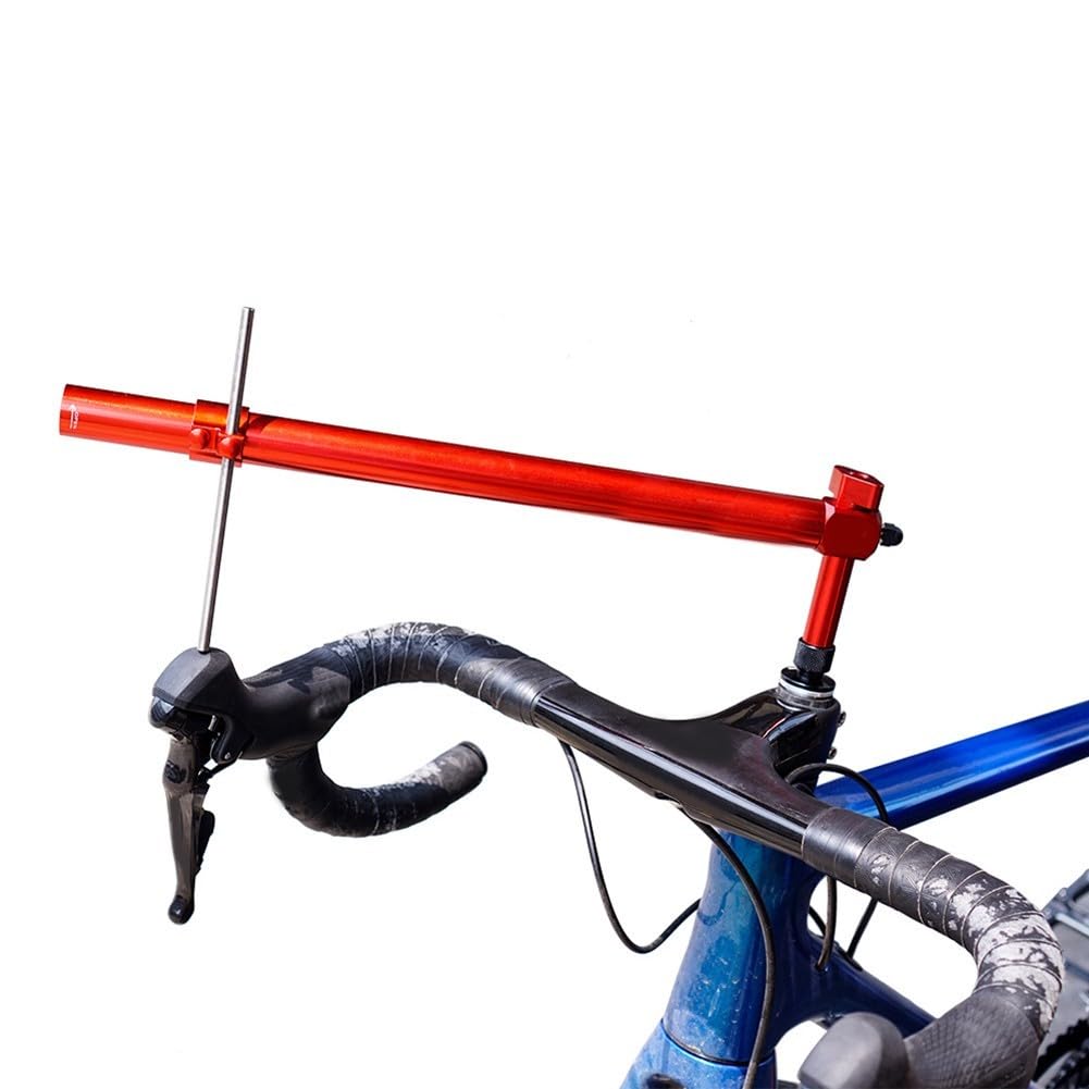 Fahrrad-Ausrichtungslehre, Lenkerhöhe, horizontaler Regler, Winkel, links, rechts, symmetrischer Einsteller, für Rennräder, Ausrichtung des Kleiderbügels (rot) Sonstiges