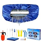 ZSPLIT-MAIR Kit Pulizia Condizionatore, Sacchetto per la Pulizia di Condizionatori Mini-Split e Unità a Parete, Blu Scuro XL