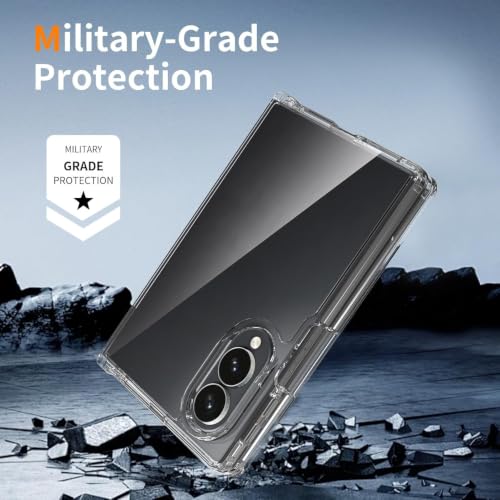 Image of TechTrendz for Samsung Galaxy Z Fold 8 Case Clear Slim Fit Anti Yellowing Lightweight Crystal Clear Ultra-Thin Hard PC Bumper Protective Shockproof Back Cover for Samsung Galaxy Z Fold 8-Transparent