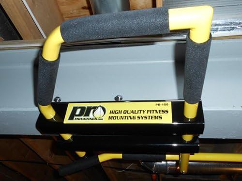 PRO Mountings 5-grip I-beam Yellow/Long Bent Bar - Pull up Bar/Chin up Bar