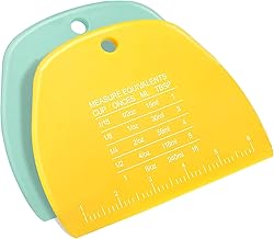 2 Pieces Dough Scraper Food Safe Plastic Dough Cutter Bench Scraper,Cutter Multipurpose Food Scrapers for Dough, Cake, Bread