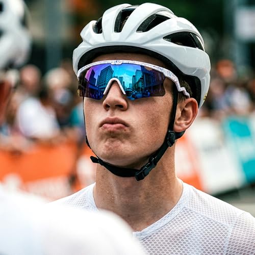 Image of FEISEDY Sunglasses for Men and Women, Polarized Large Retro Rimless Glasses TR90 Frame for Baseball, Cycling, Sports B4073