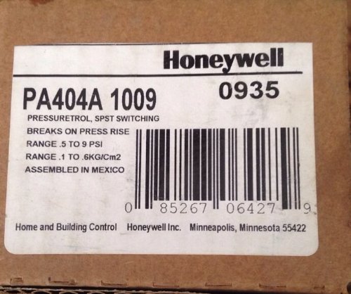 Contrôleur de pression Honeywell PA404A1009 Pressurtrol interrupteur vapeur