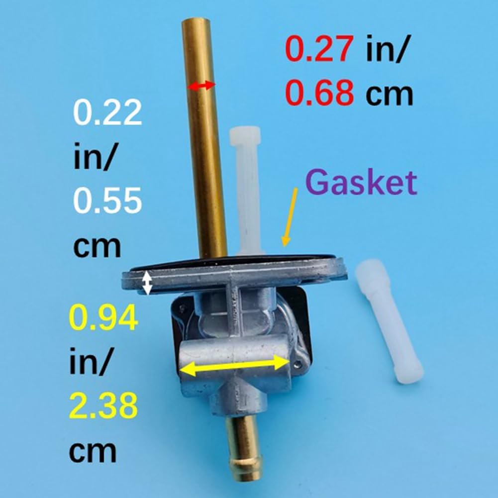 Gas Tank Switch Shutoff Valve Petcock Fuel Cock for Yamaha 2HR-24500-02-00 2HR-24500-01-00 2HR-24500-00-00 Big Bear 350 YFM350 YFM350FH YFM350FW YFM350U Kodiak 400 YFM400FW YZ125X YZ250X Z1136