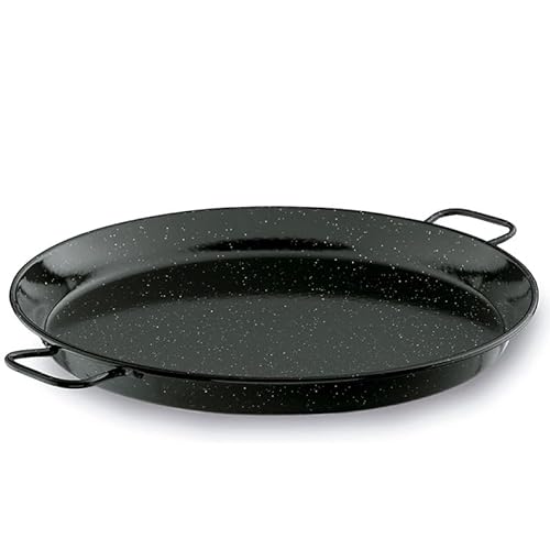 VIRSUS Padella per Paella Valenciana 2387, Diametro 38 cm, Padella in Ferro Smaltato, 2 Manici, per cucinare e servire la paella, Adatta per Forno e Gas