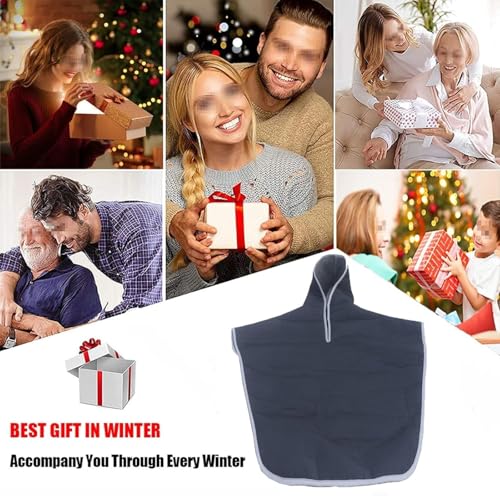 Manta para silla de ruedas, poncho impermeable con capucha y cobertura de rodilla, forro polar de felpa, resistente al viento, lavable a máquina, ajuste universal para adultos y personas mayores