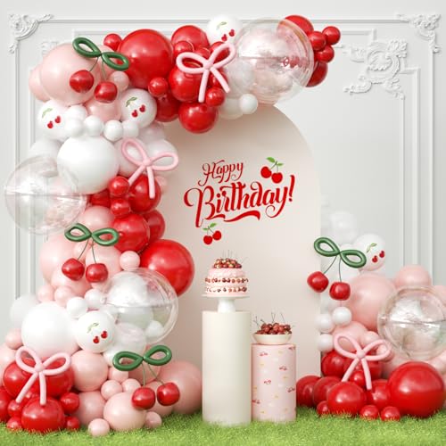 Cherry Balloon Arch Garland Kit
