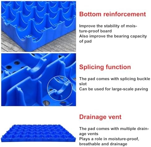 Waterproof Plastic Pallet for Basement Storage, Breathable Grid Pad for Indoor/Outdoor Use, Perfect for Deck, Shower, Pool, Durable Storage Solution