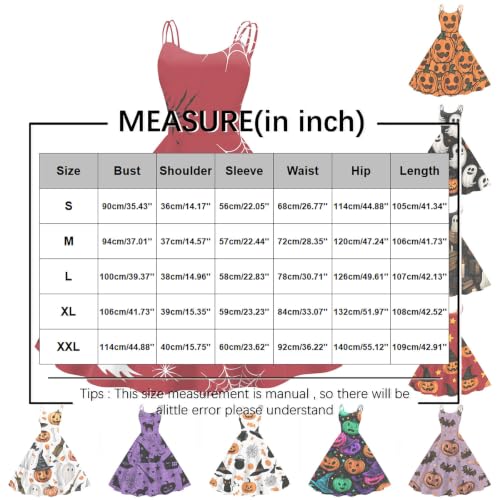 Vestido Halloween mujer estilo midi cómodo tirantes anchos negros 4
