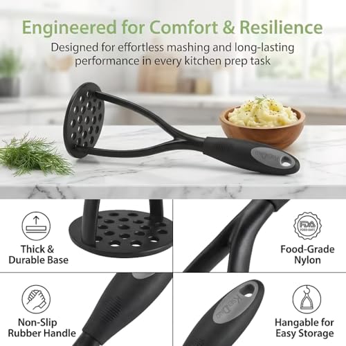 KSENDALO Non-Scratch Nylon Masher