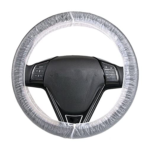 100Pcs/Lot Steering Wheel Protector Steering Wheel Cover Universal Disposable Plastic Covers #TOP7